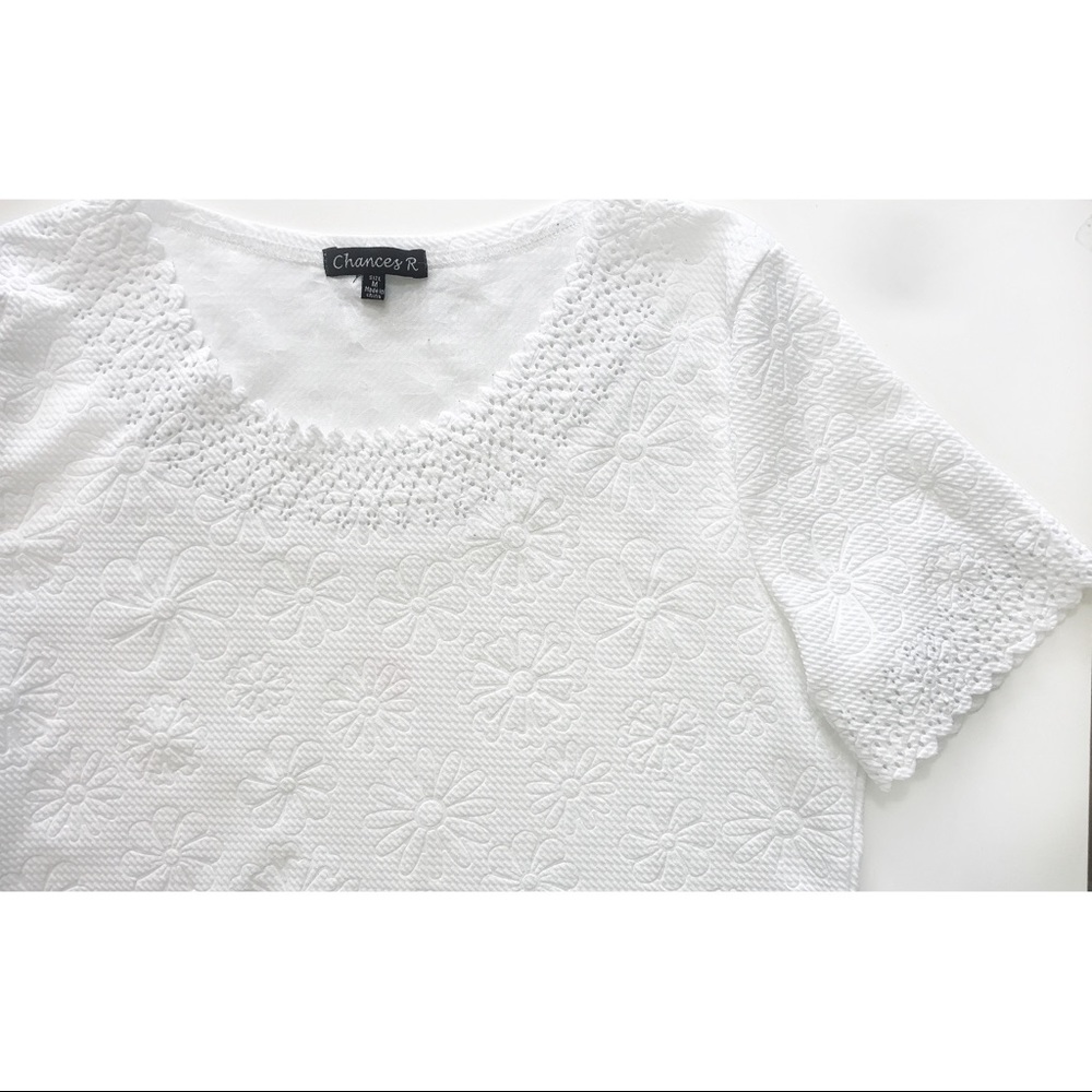 Detailed Floral Lace Trim Blouse